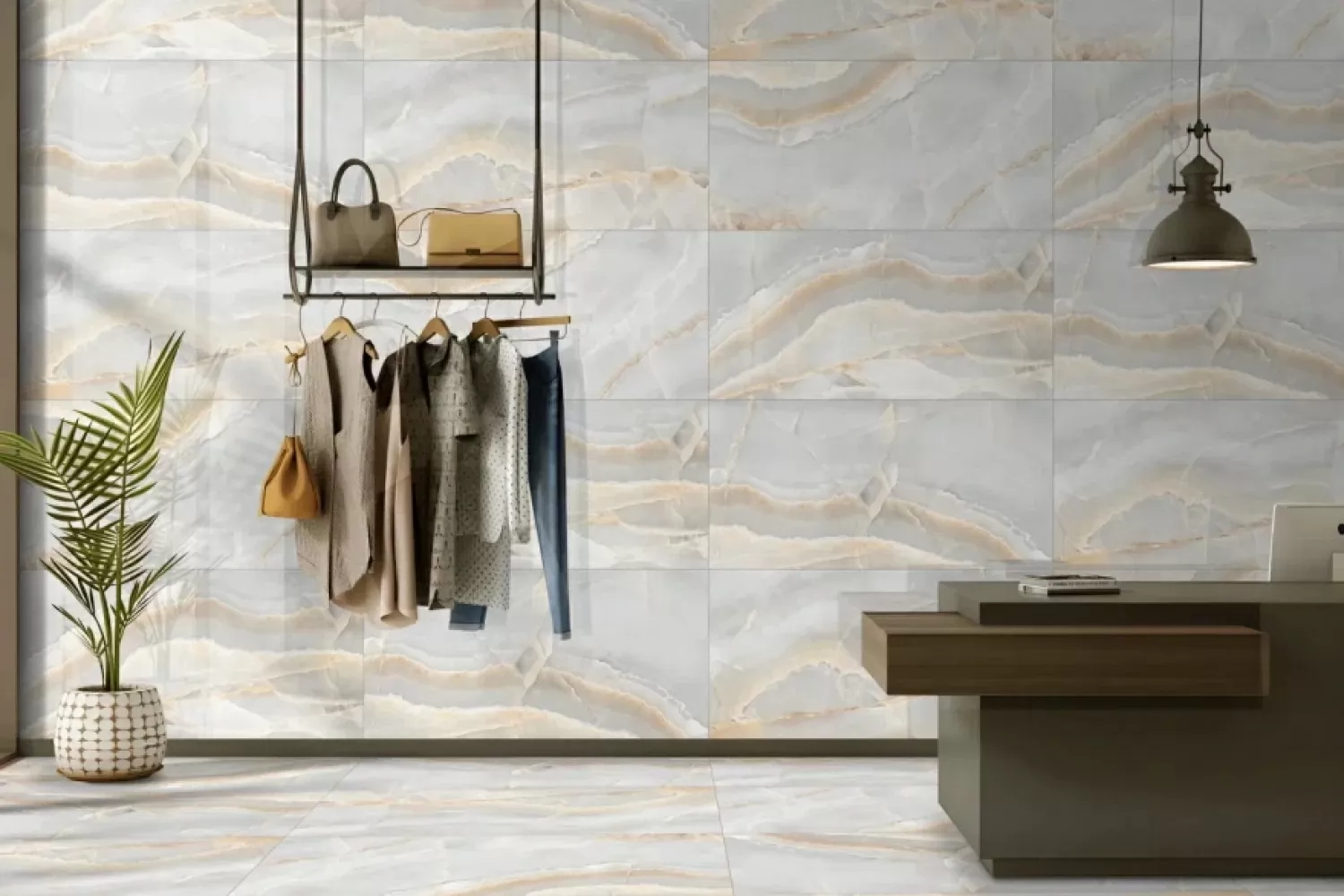 Керамогранит AM22-20 Urban Onyx дымчатый полированный 120х60