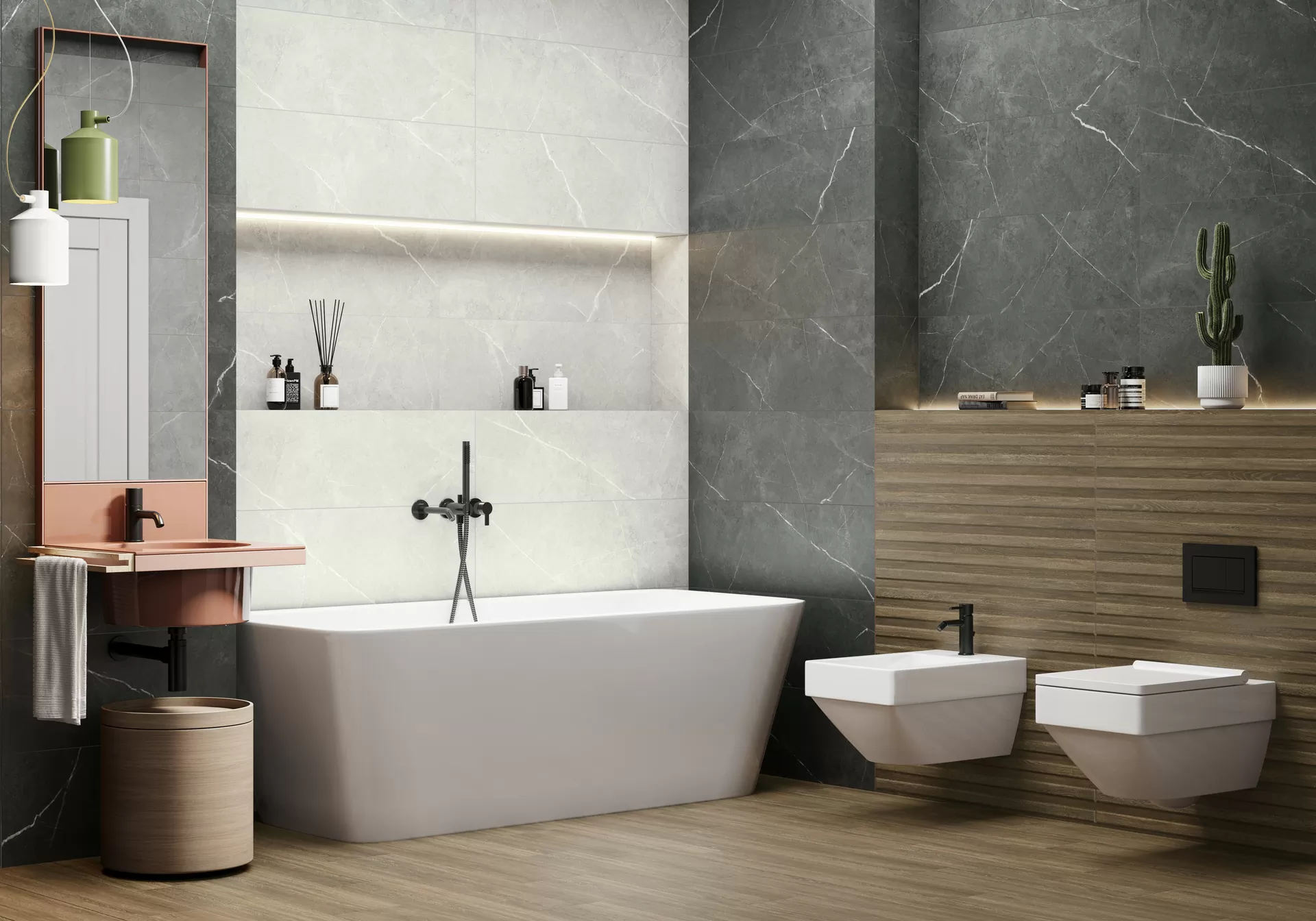 Плитка WT93WOS55 Woodstyle Nut Strip 300x900x10,5