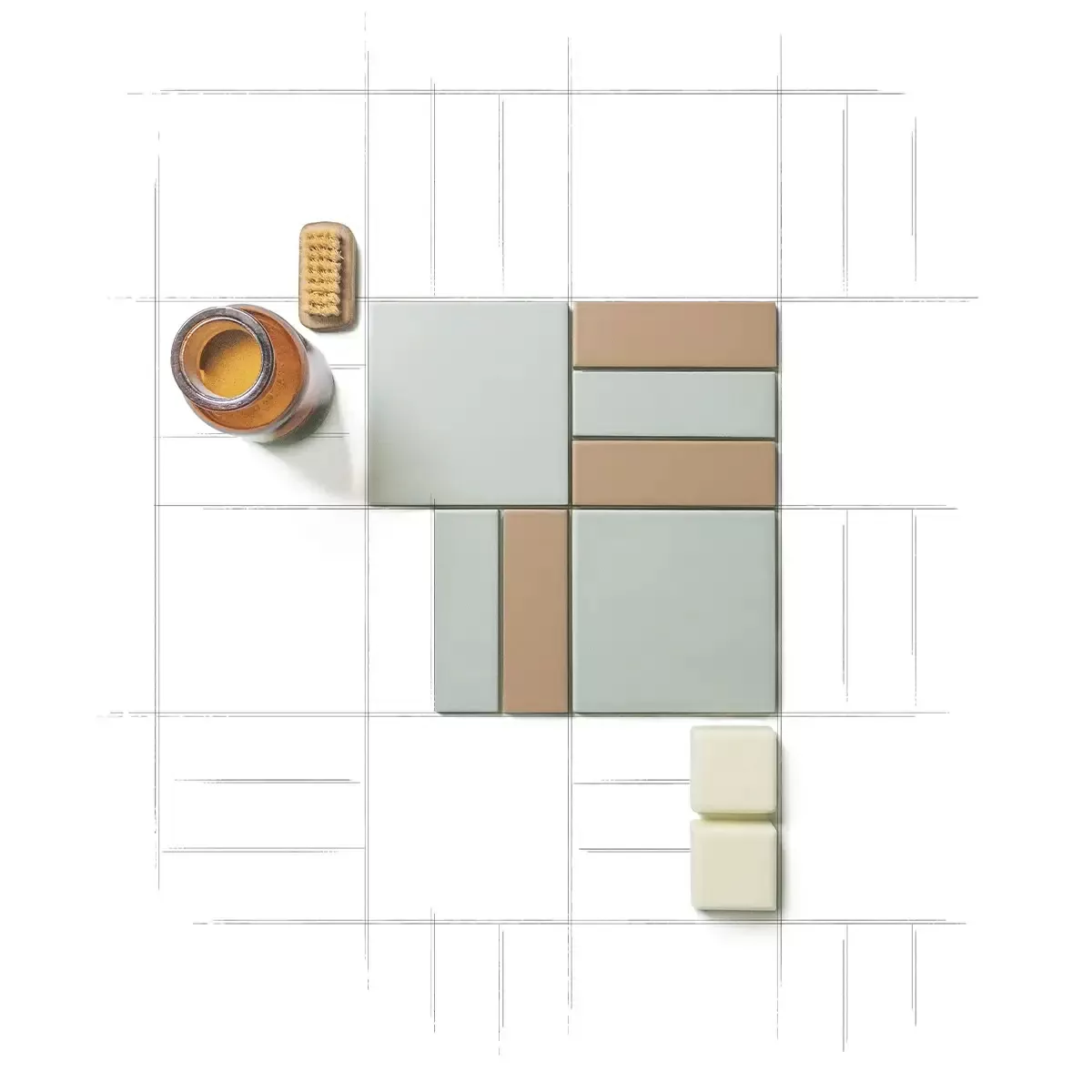 Керамогранит 133014 Bits Square Tundra Gloss 11,6x11,6