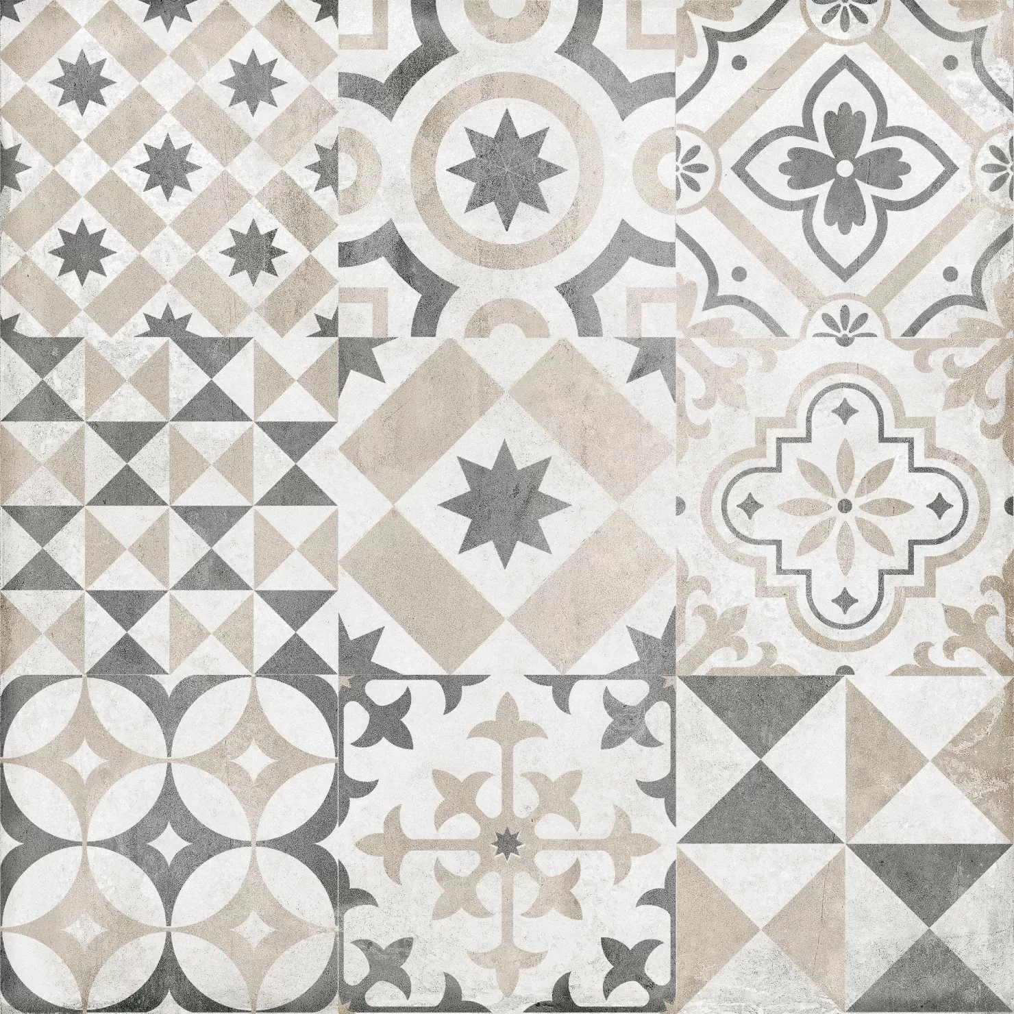 Керамогранит 7246-0005 (6046-0359) Цемент стайл орнамент 45х45