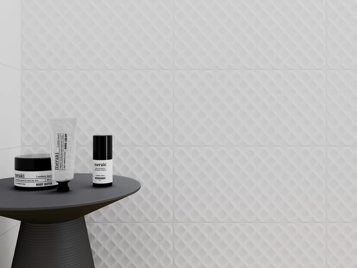 Плитка DEL052D Deco рельеф белый 29,8x59,8