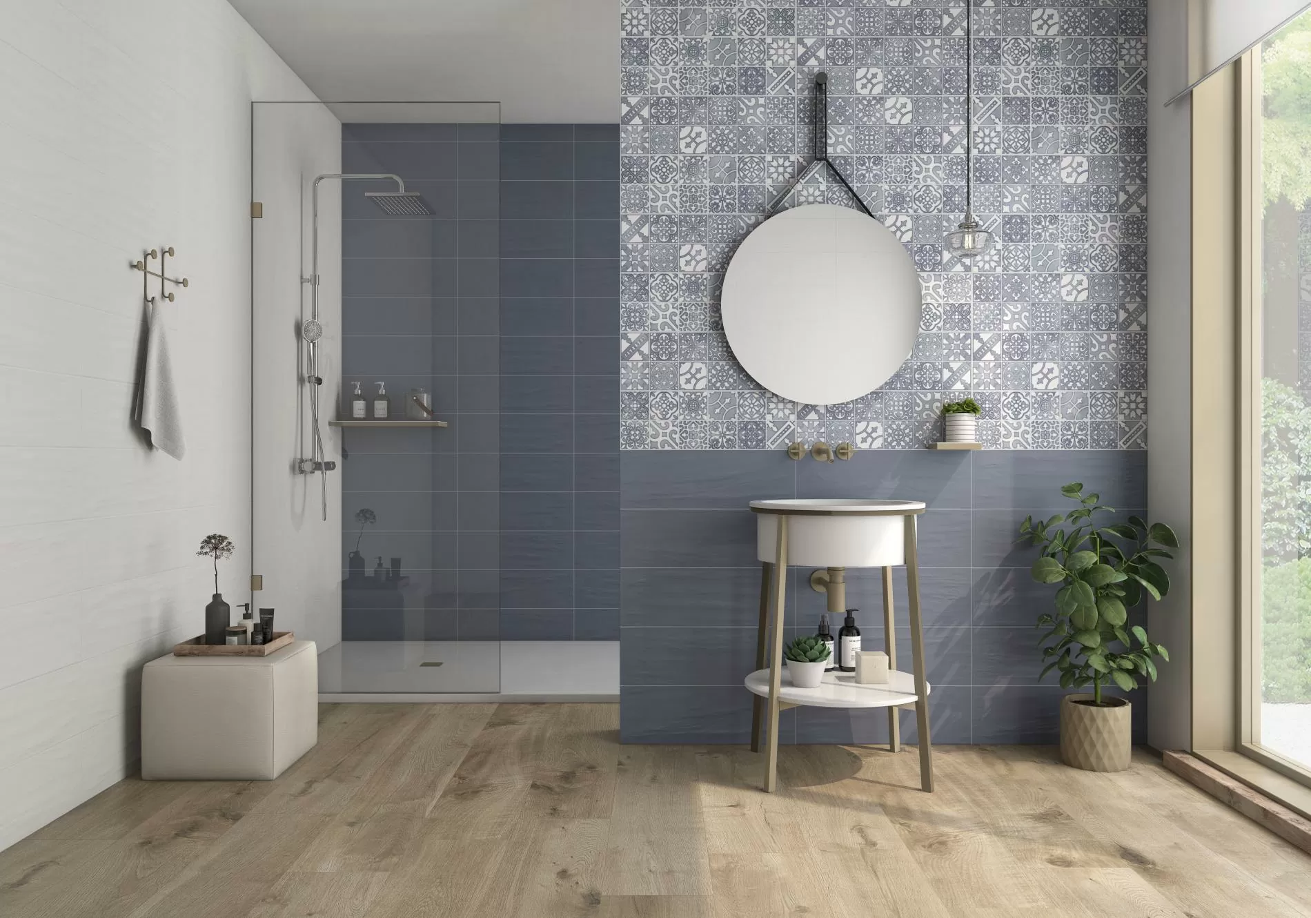 Керамогранит Es.Oldmanor Dark Matt Rect. 90x90