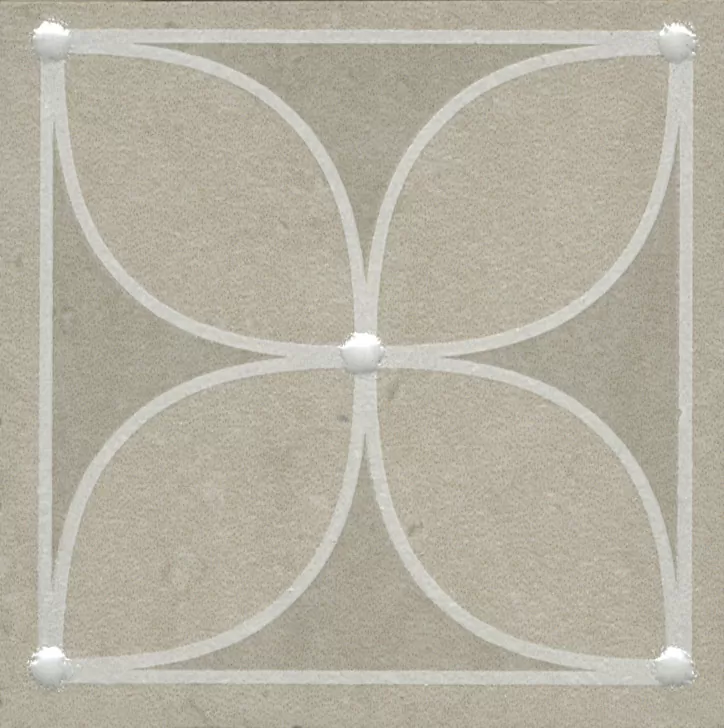 Керамогранит AZ/A013/SG1712 Вставка Туф бежевый светлый матовый 7,7х7,7