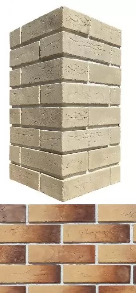 Искусственный камень 364-45 Терамо брик II угол 10x22,5x6,5