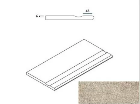 Керамогранит 620090000628 Бортик Эверстоун Дезерт с выемкой закругленный Х2 30х60