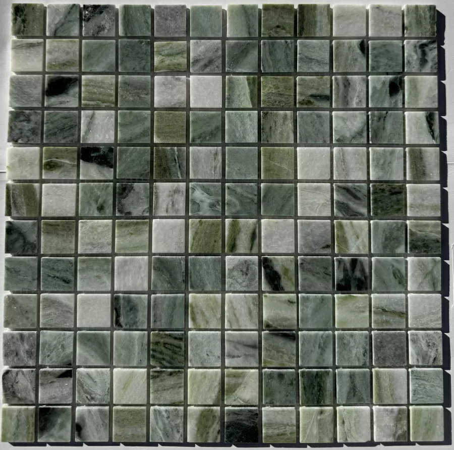 Мозаика PIX314 Jet Green полированная 23x23 305х305х4