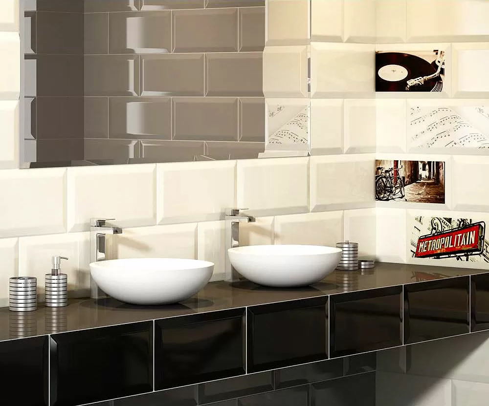 Плитка S- Joy czarna STR 44,8x22,3