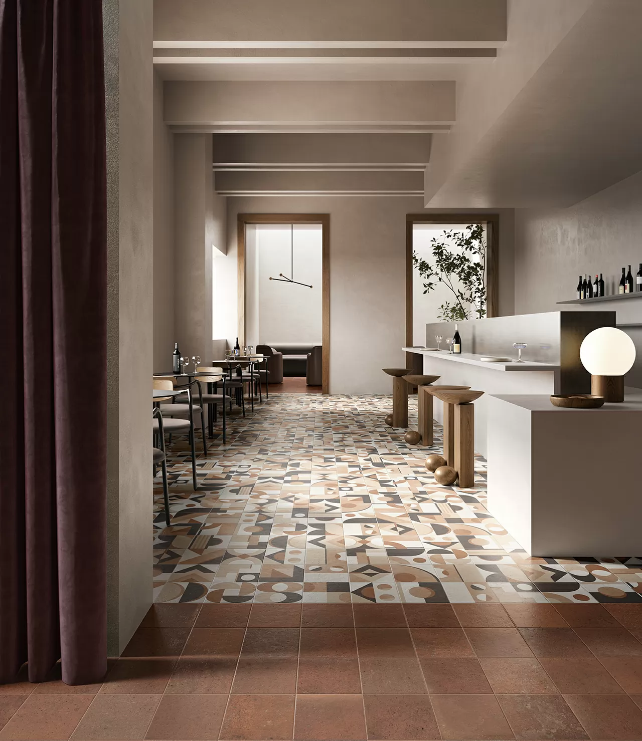 Керамогранит 1086526 Italica Modulare 39 Terra Arsa (комплект 2шт 20x20, 1шт 20x40, 2шт 40x40, 1шт 40x60,8)