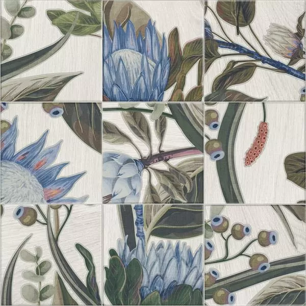 Керамогранит DECOR BLUE LEAVES 20x20