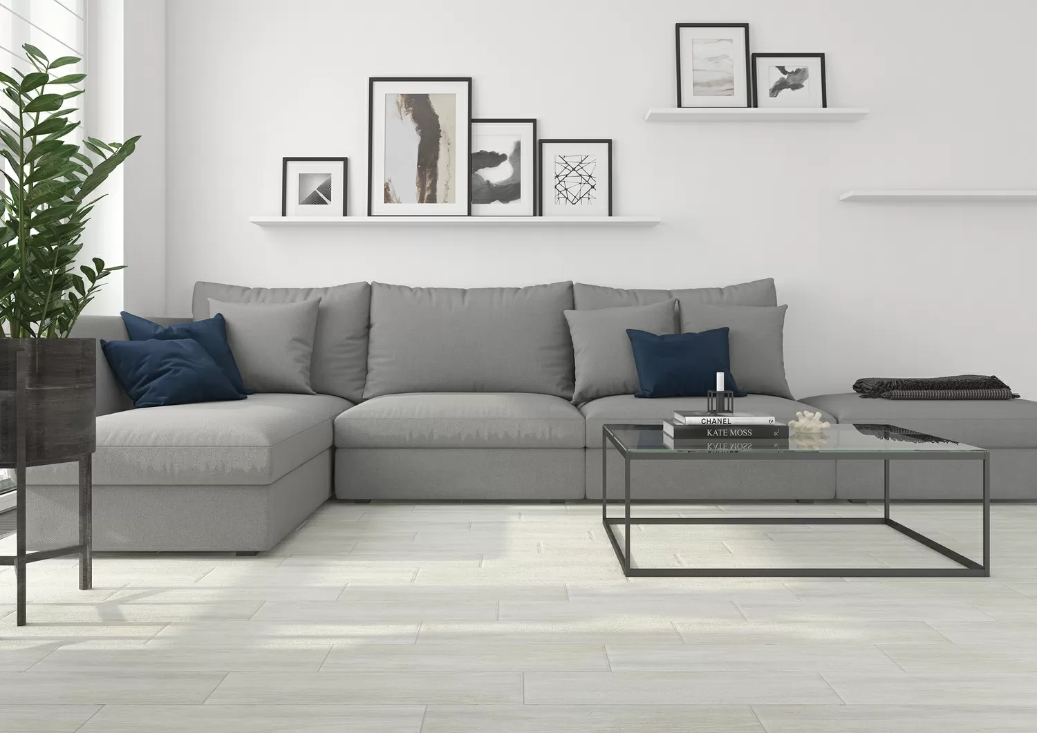 Керамогранит C-FF4M052D Finwood белый 18.5x59.8