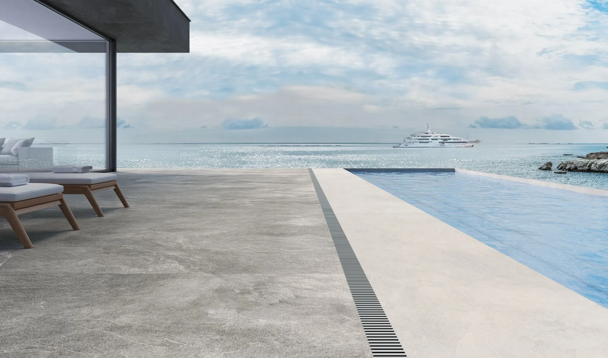 Керамогранит SG074902R Нестос серый светлый лаппатированный обрезной 119,5x320x1,1