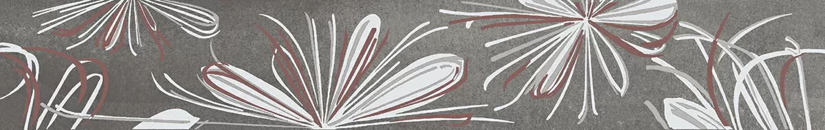 Плитка 587901001 Бордюр Sonnet Grey Flower 50,5x6,2