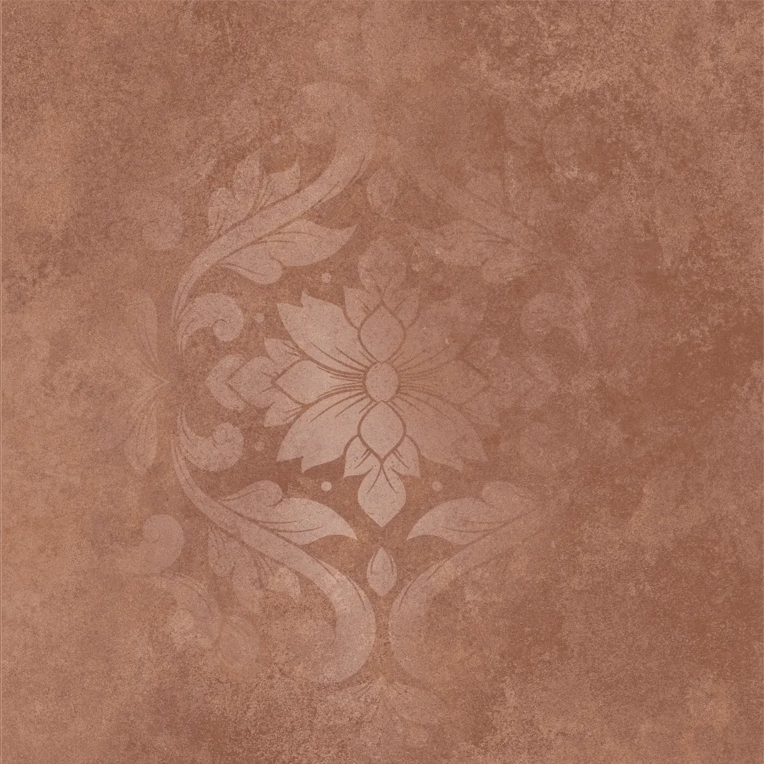 Керамогранит KM4040G0071N Хадду красный матовый декорированный 40,2x40,2x0,8