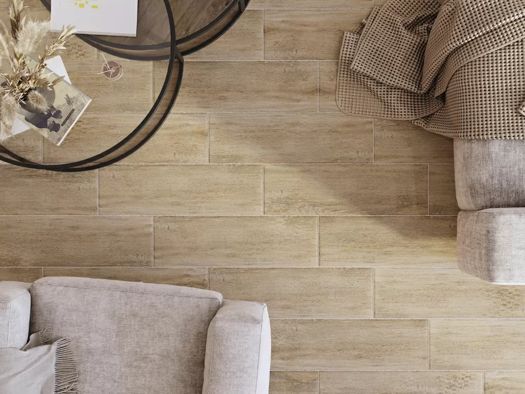 Керамогранит 16736 Industrialwood бежевый рельеф 18,5x59,8