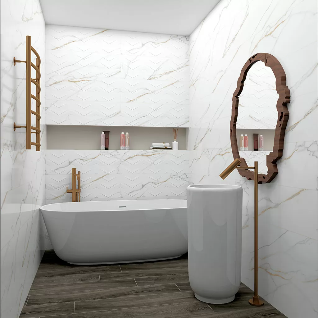 Плитка Statuario Iron Ore Glossy 30x90x1