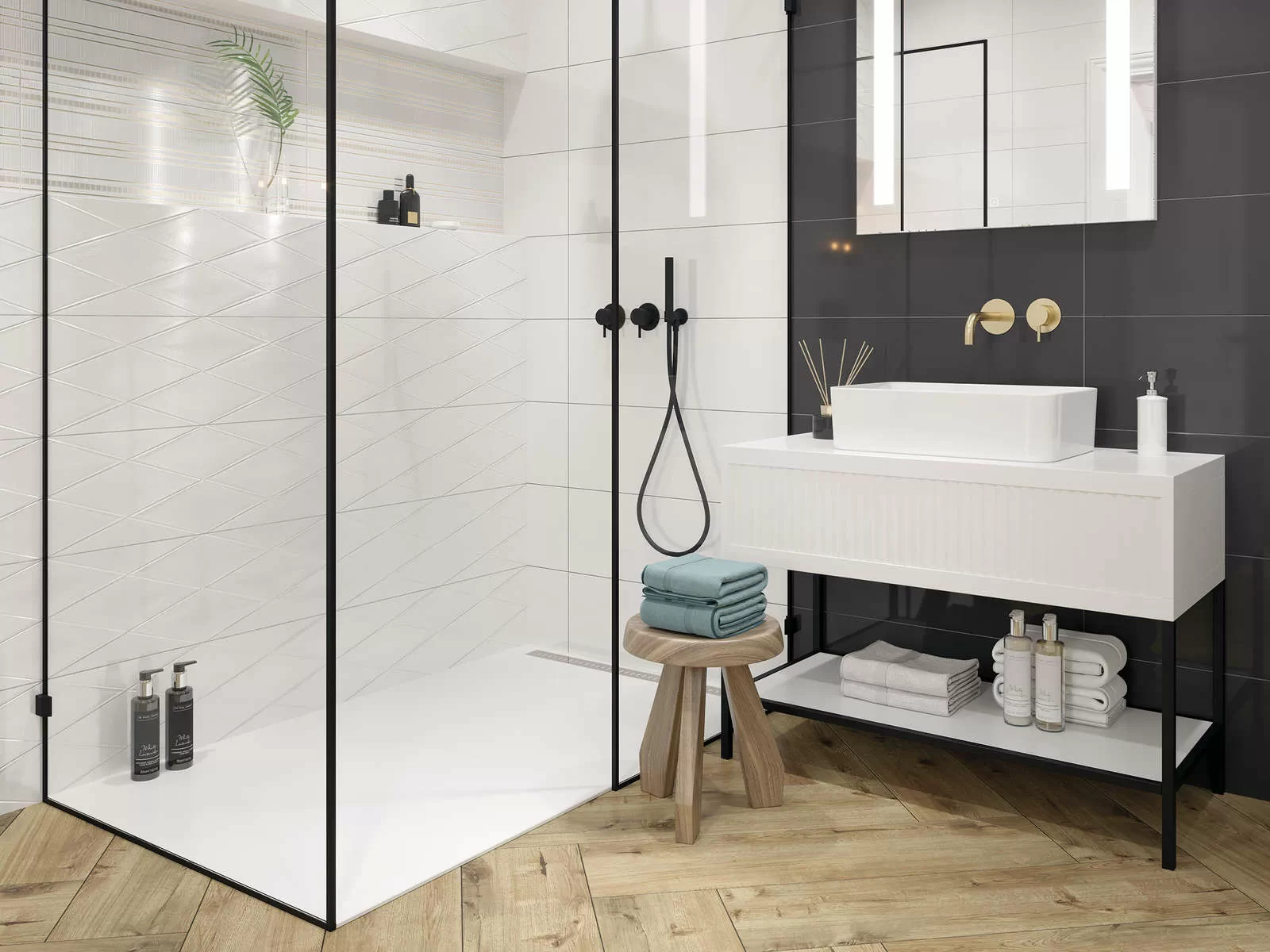 Плитка A-MT1L381J Metallic Спецэлемент металлический золотистый 1x60