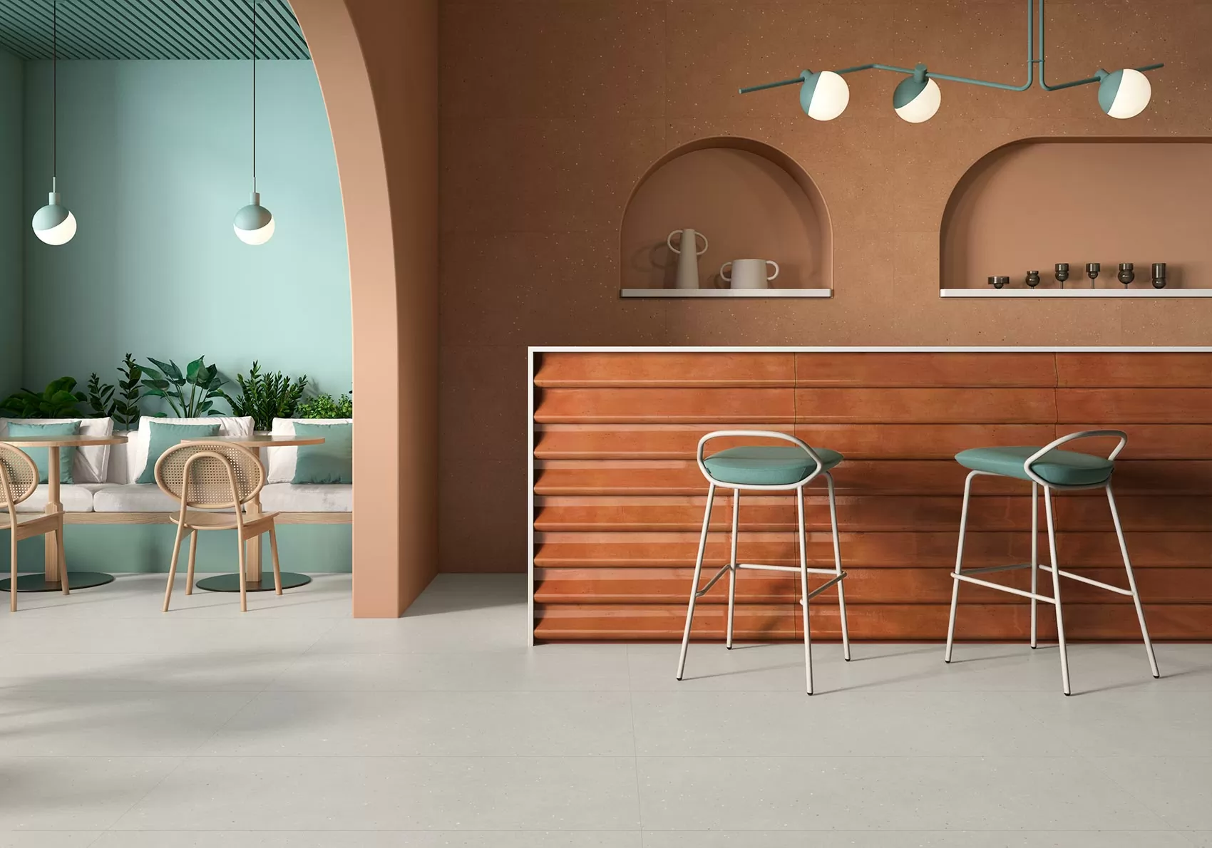 Керамогранит 230376 Land Terracota Decor Rect Matt 59.5x119.2