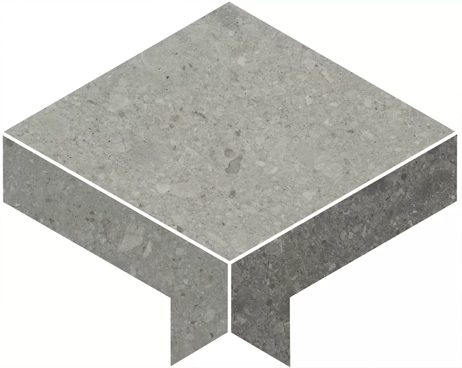 Керамогранит ID170 Декор Чеппо ди Гре 1 наборный матовый обрезной 30x24x0,9