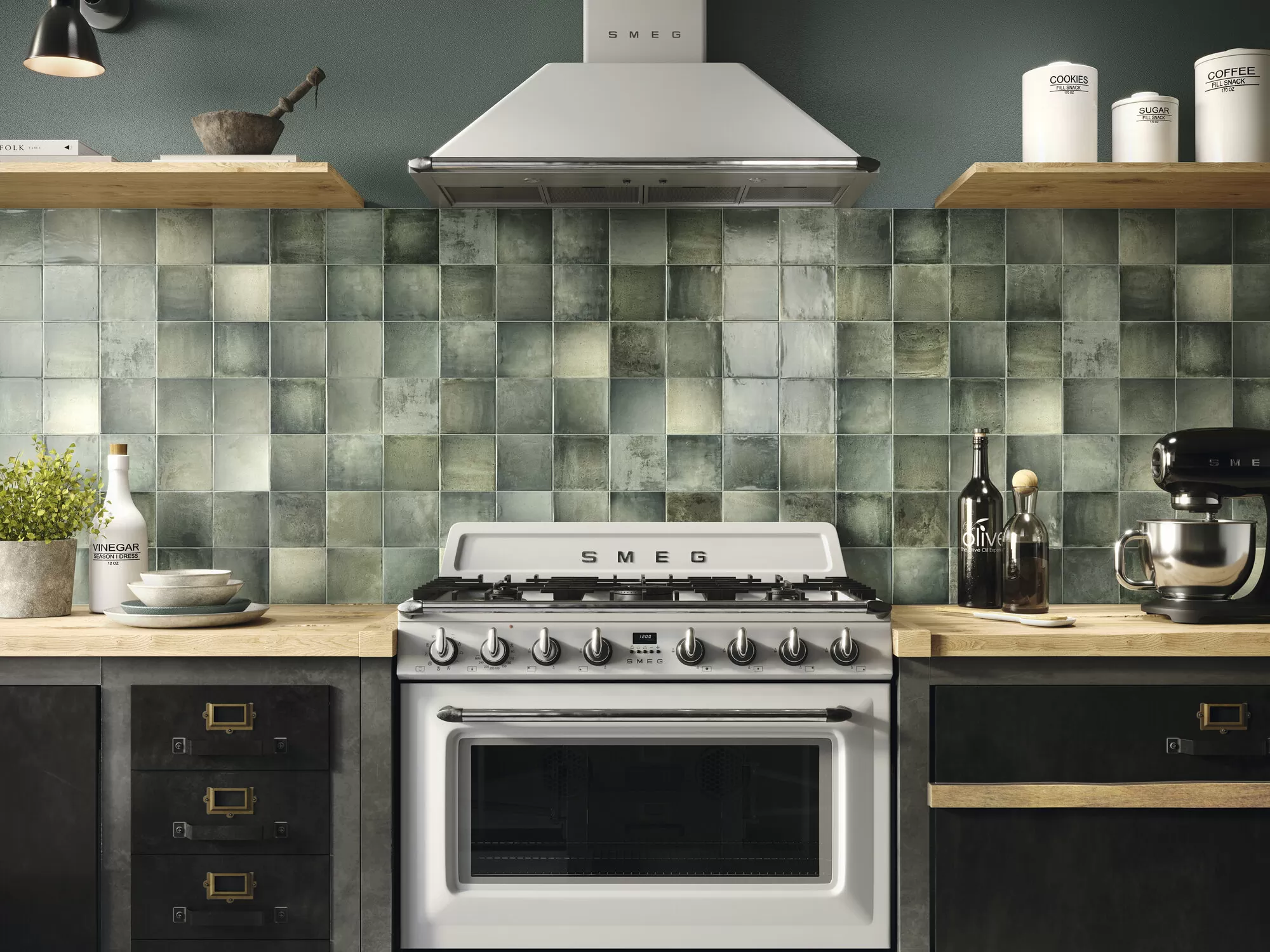 Плитка A040967 Areca Olive Green Mix 12.4x12.4