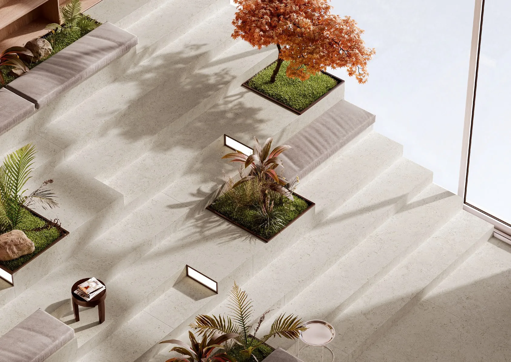 Керамогранит SG074902R Нестос серый светлый лаппатированный обрезной 119,5x320x1,1