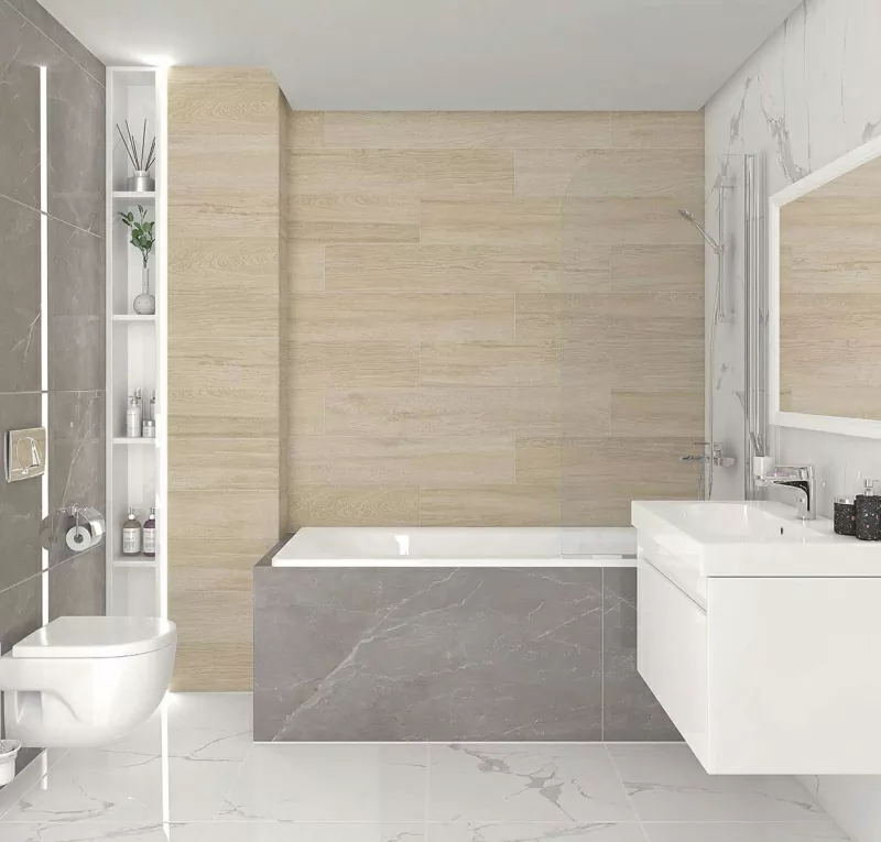 Керамогранит SG517920R Rainwood бежевый обрезной 20х119,5