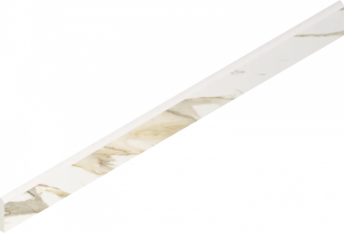 Керамогранит 610130007464 Stellaris Calacatta Gold Battiscopa Nat 7.2x80