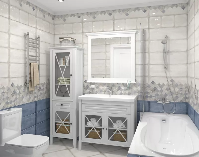 Плитка MA2S042DT Majolika Blue вставка В голубой 20x60
