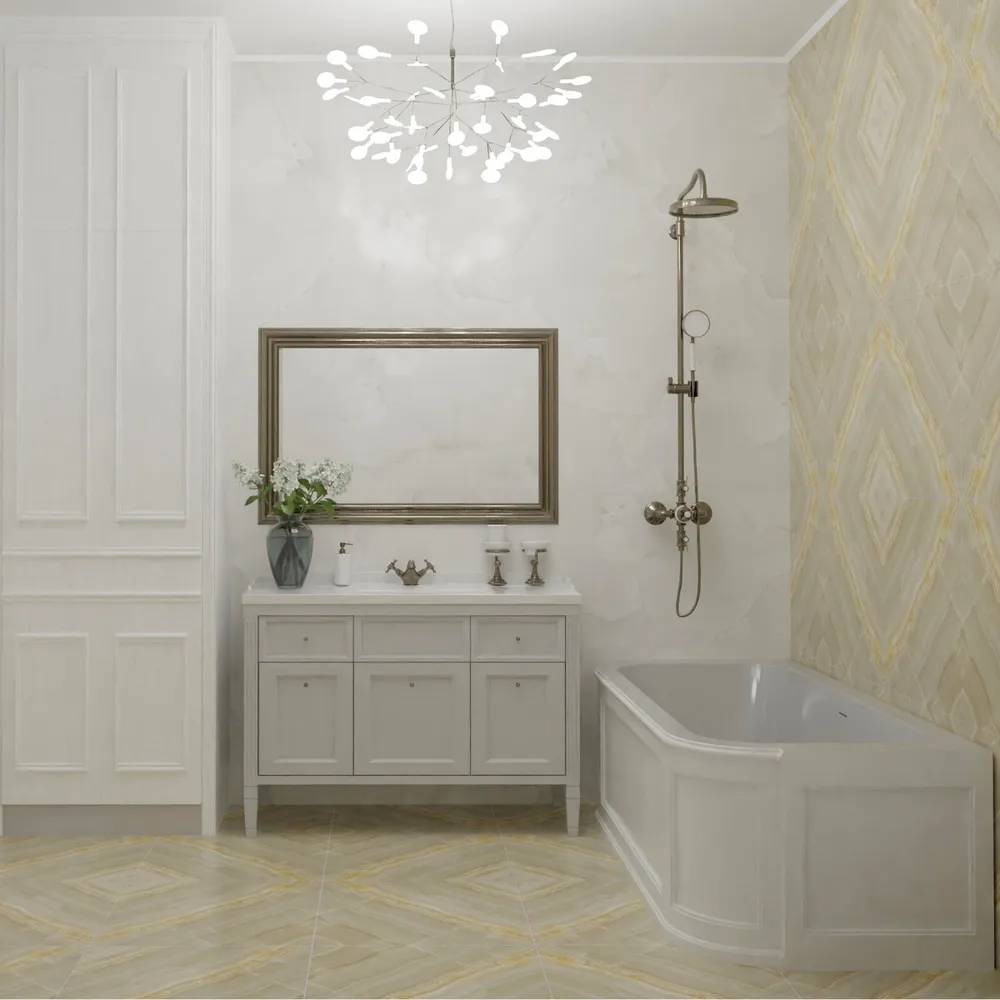Керамогранит Bookmatch Scatter White 60x60