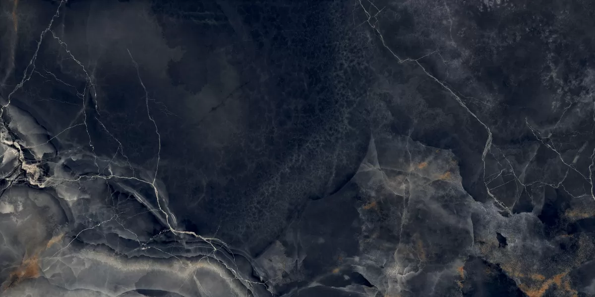 Керамогранит Interstellar Black чёрный полированный 80х160