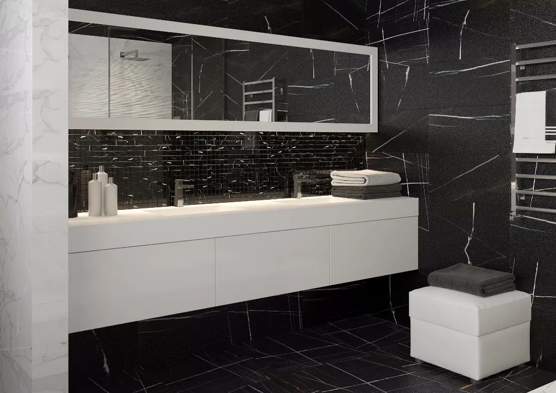 Керамогранит K-1004/MR Marble Trend Nero Dorato 300x600x9