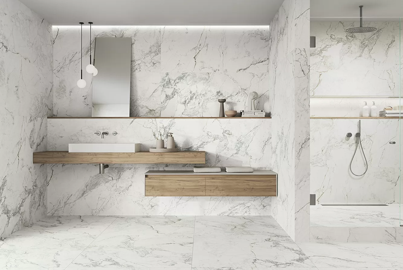 Плитка 9547 Iguazu White Relieve 30x90
