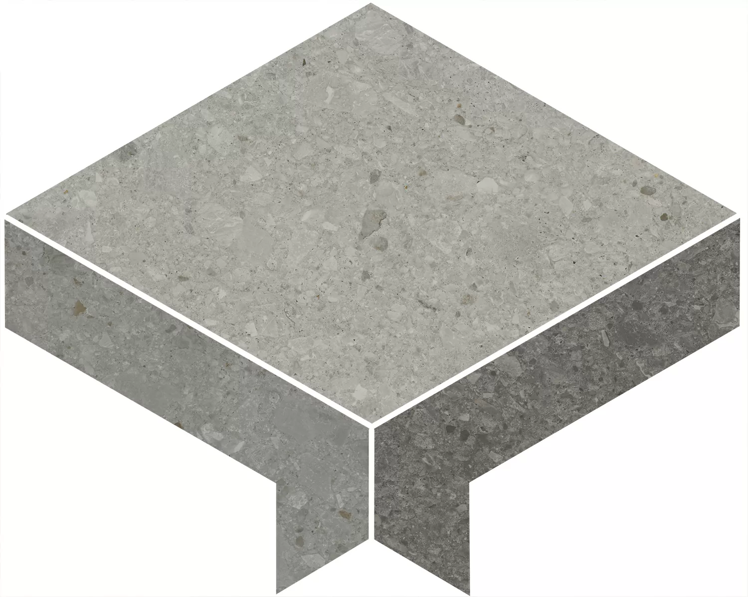 Керамогранит ID170 Декор Чеппо ди Гре 1 наборный матовый обрезной 30x24x0,9