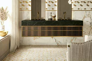 Мозаика 6001269 Luce Oro Esagona T30 Mix 33x33