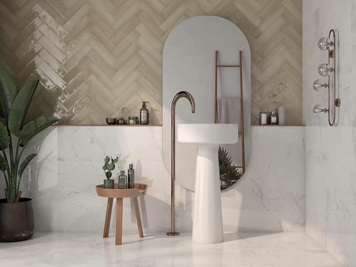 Плитка Панно Mystic Invisible Set 2 White 80x120
