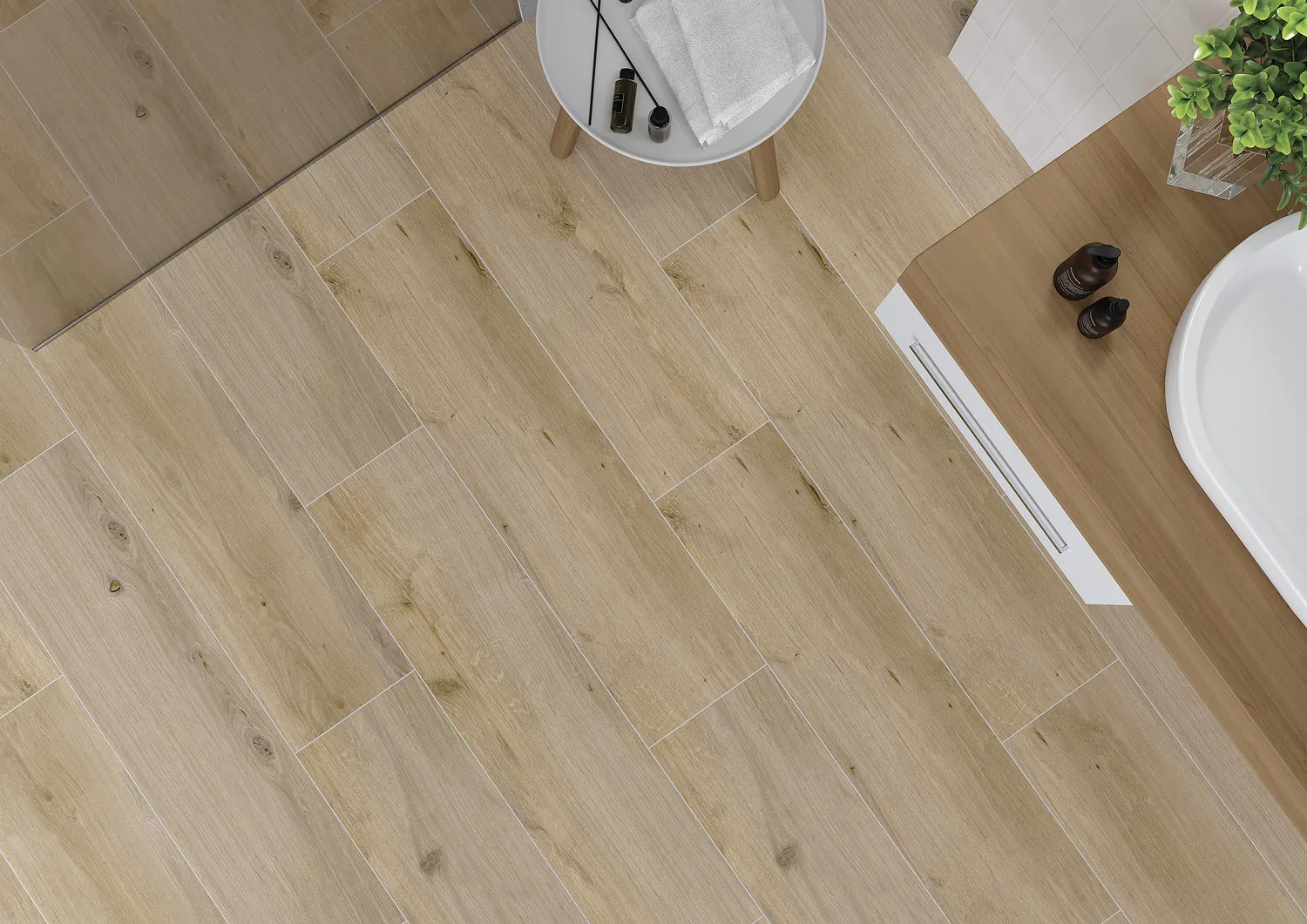 Керамогранит А15987 Natural светло-коричневый ректификат R12 21,8x89,8