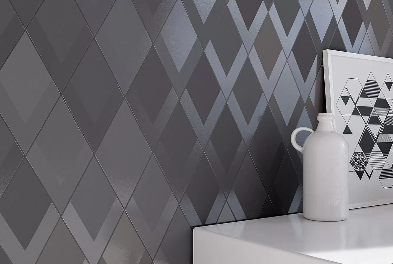 Керамогранит Flow Diamond White 14x24