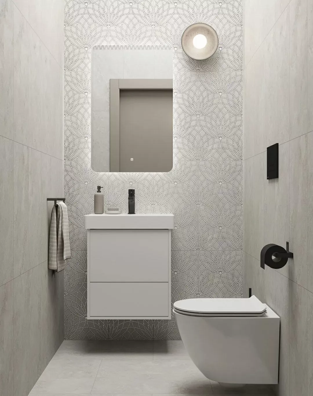 Керамогранит KM6060G0441R Литос серый светлый матовый обрезной 60x60x0,9