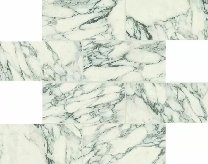 Мозаика 756824 Stones 2.0 Arabescato White Glossy Muretto 6mm 7,5x15 30x30