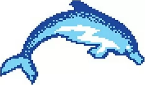 Мозаика Y245-1 Porcelain Mosaic Design Dolphin-2 5x5 (450x270)