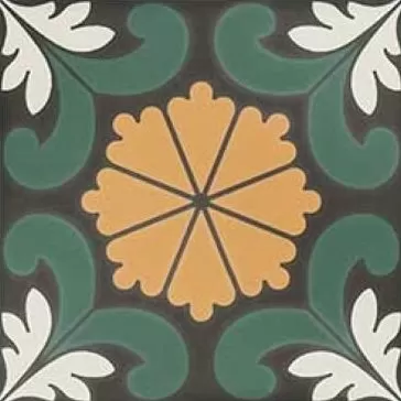 Керамогранит SYNC FLOWER GREEN 15x15