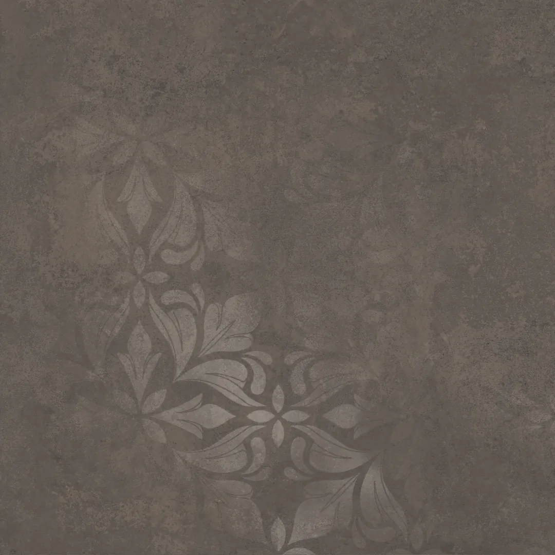 Керамогранит KM4040G0081N Хадду коричневый матовый декорированный 40,2x40,2x0,8