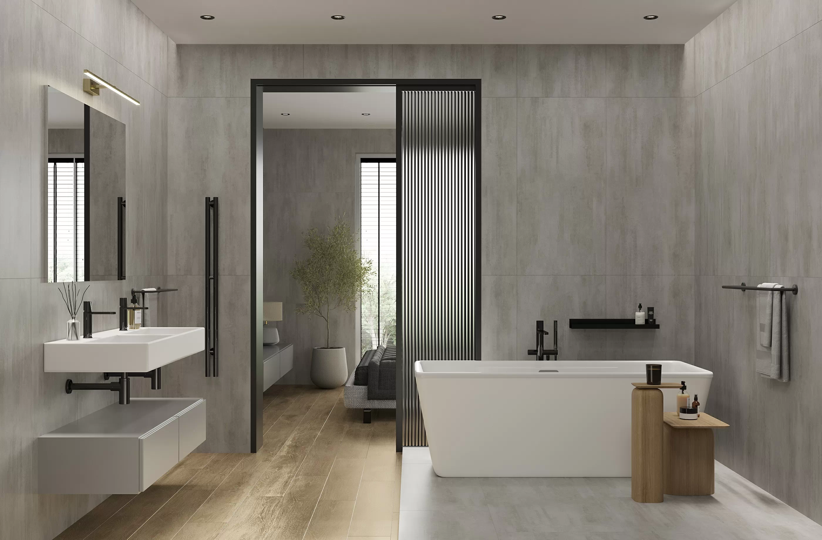 Керамогранит УТ-00015999 Lines светло-серый 60х120