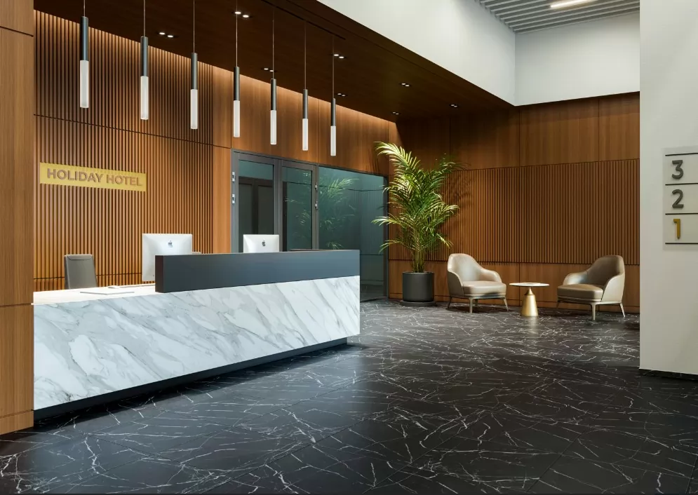 Керамогранит Е-5022/МR Cosmos чёрный ректификат 600х600х9