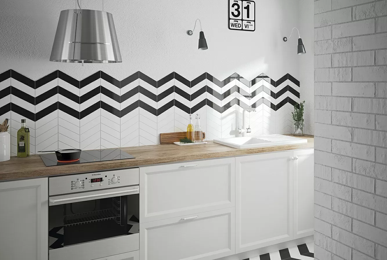 Плитка 23356 Black Left 5,2x18,6