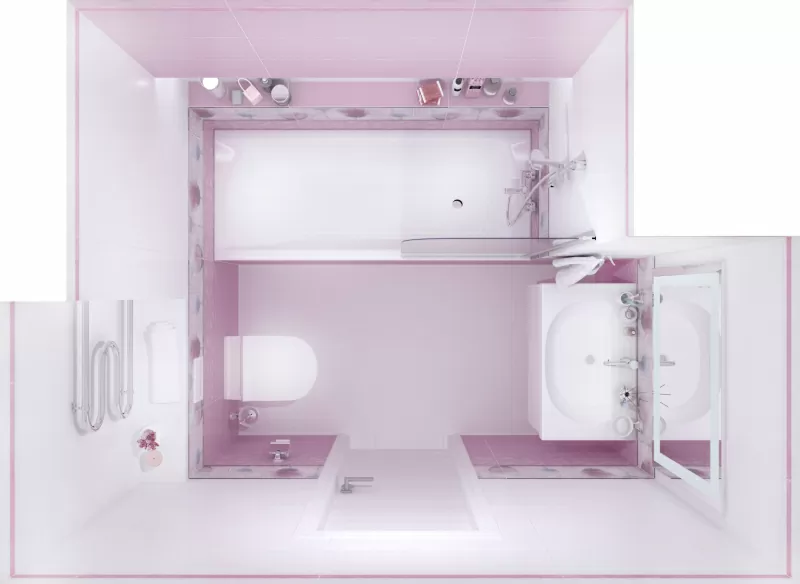 Плитка LLU072D Lila рельеф розовый 25x75