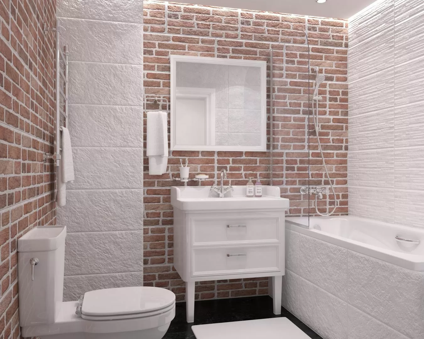 Керамогранит Loft чёрный 30х60