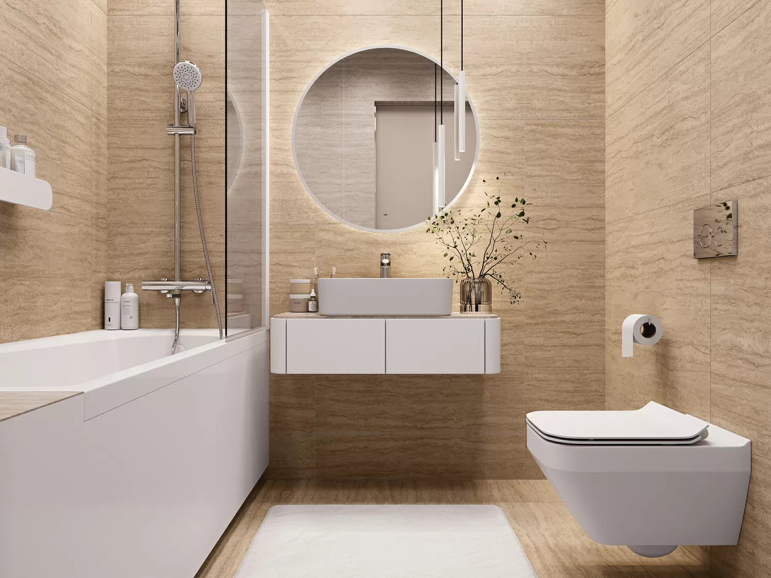 Керамогранит 17695 Pacific бежевый ректификат 44.8х89.8