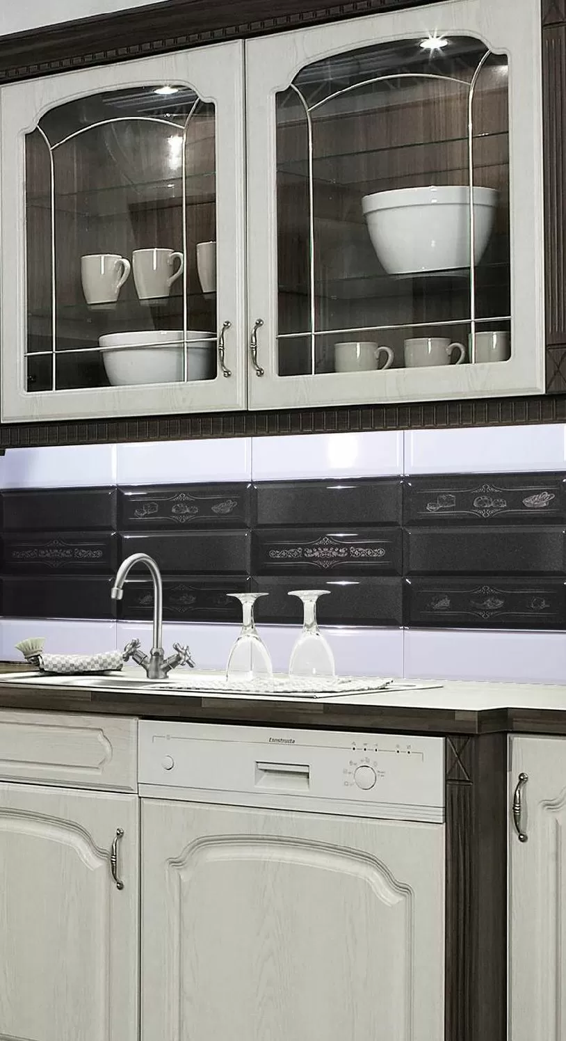 Плитка Decor Glass Silver 10X30