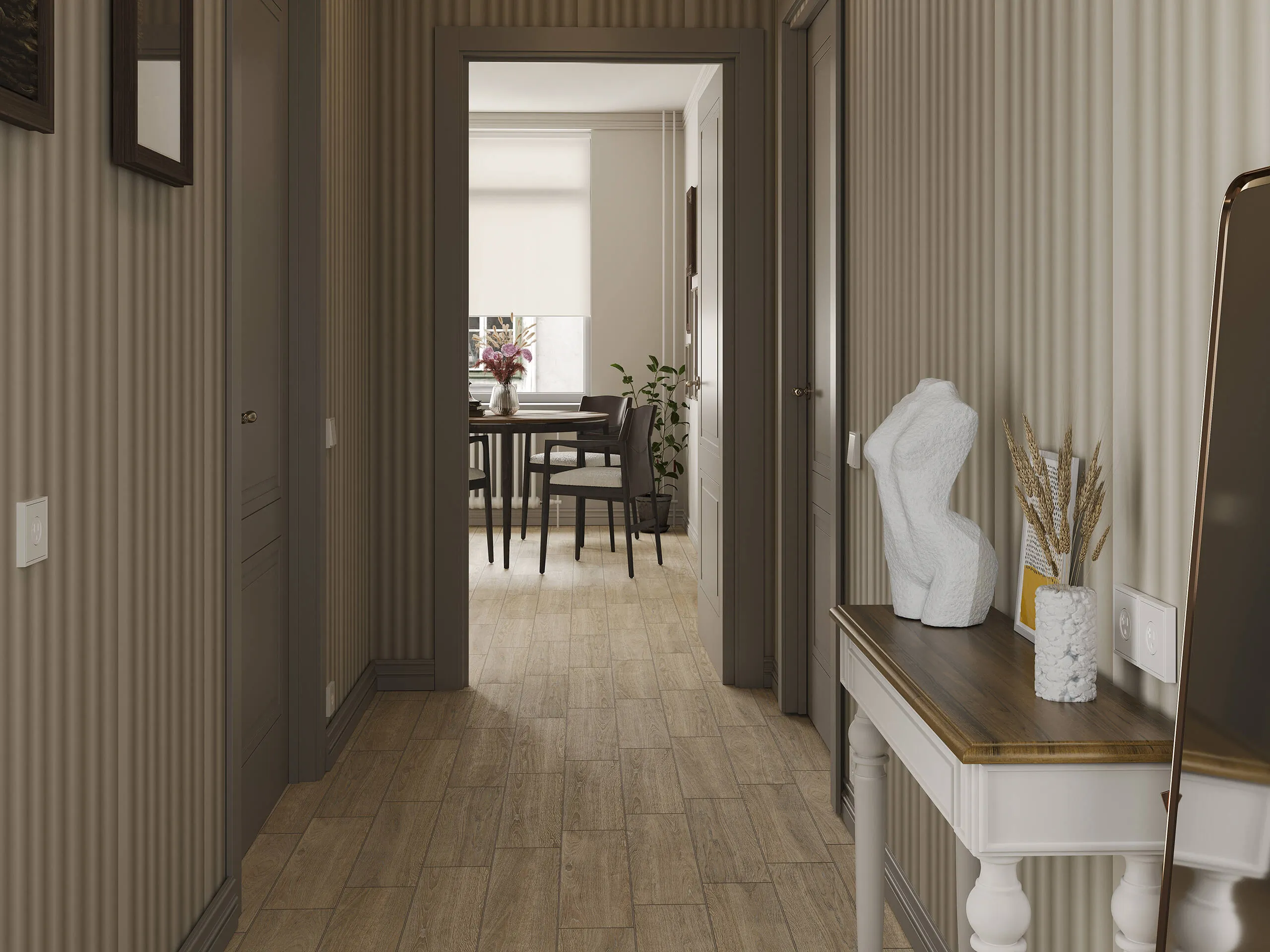 Керамогранит Плинтус RF01 Riff White Структурированный 7x60x8