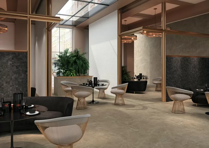 Керамогранит 610130004632 Volcano Bianco Battiscopa/Волкано Бьянко Плинтус 7.2X60